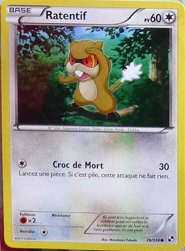 Ratentif 78/114 60pv - Pokemon Noir & Blanc