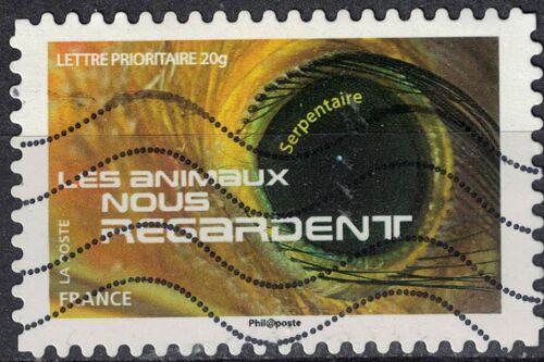 France 2015 Oblitéré Used Les Animaux Nous Regardent Serpentaire
