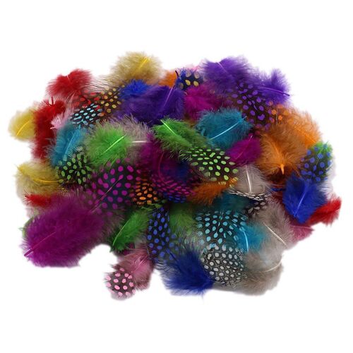 Top 50pcs Couleur Mélangée Simulation Plume Bricolage Accessoires Pour Chapellerie Décoration, Broche Fabrication Ou D'autres Projets D'artisanat Pour Reta