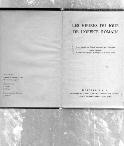 Les Heures Du Jour De L'office Romain