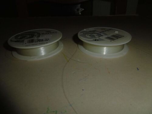 Lot De 2 Bobines Fil Nylon Perlon Blanc 50m Épaisseur 0.15mm Rayher 8923300