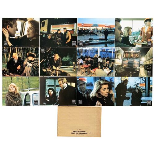 Drôle D'endroit Pour Une Rencontre : Jeu De 12 Photos D'exploitation Cinématographique - Format 22,5x27 Cm - De François Dupeyron Avec Caterine Deneuve, Gérard Depardieu, André Wilms - 1988
