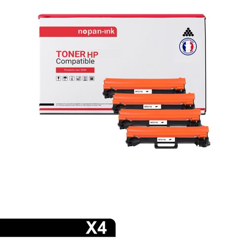 4 Toner pour HP CF217A Black 1600 Pages avec P LaserJet Pro M102W P LaserJet Pro MFP M130a P LaserJet Pro MFP M130fn P LaserJet Pro MFP M130fw P LaserJet Pro MFP M130nw P LaserJet Pro M102a