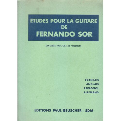 Études Pour La Guitare De Fernando Sor