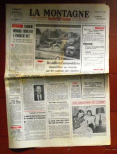 La Montagne Centre France 25 Mars 1971  N° 16964 : Impots Paiement Mensuel Facultatif A Partir De 1972.Frank Sinatra Prend Sa Retraite