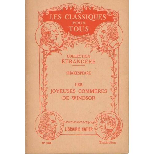 Les Joyeuses Commeres De Windsor, Comedie En Cinq Actes (Traduction)