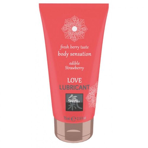 Lubrifiant A Effet Ou Parfume Lubrifiant Comestible Fraise 75ml Shiatsu