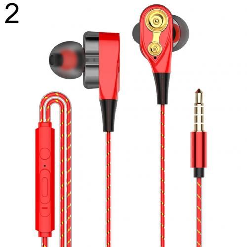 Écouteurs intra-auriculaires filaires à double bobine mobile, 3.5mm, oreillettes stéréo basse lourde avec micro, Sprots filaires, casque de jeu pour Xiaomi Huawei