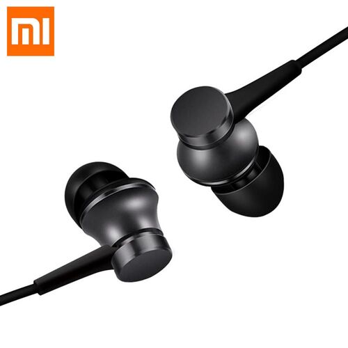 black Xiaomi  écouteurs Mi Piston intra-auriculaires d'origine, stéréo, oreillettes avec micro, casque d'écoute pour iPhone 8 7 Plus, tablettes Samsung PC ""Nipseyteko""