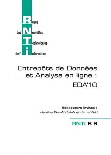 Revue Des Nouvelles Technologies De L'information B 6 - Entrepôts De Données Et Analyse En Ligne - Eda'10