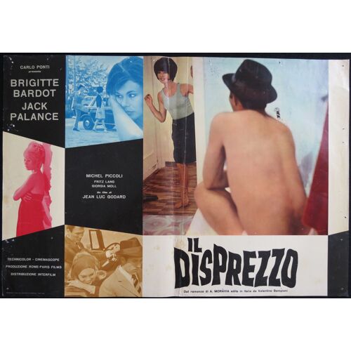 Le Mepris * Jean Luc Godard - Film 1963 - Affiche De Cin?ma Originale Italienne De 1963 * 67,5x47,5 Cm * Original Release Brigitte Bardot Movie Poster * Brigitte Bardot ; Fritz Lang ; Michel Piccoli