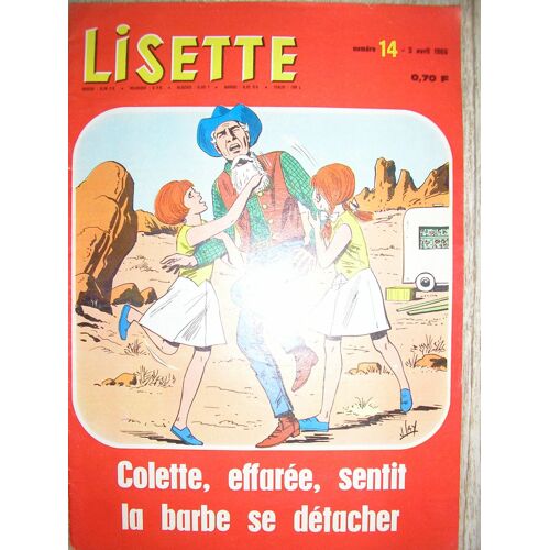 Lisette 1966   N° 14 : [Les Jumelles] Colette, Effarée, Sentit La Barbe Se Détacher
