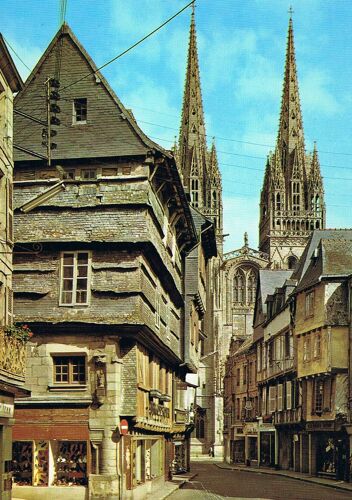 Carte Postale, France, Finistère ( 29 ), Quimper,  Les Vieilles Maisons De La Rue Kéréon