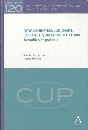 Réorganisation Judiciaire, Faillite, Liquidation Déficitaire - Actualités Et Pratique