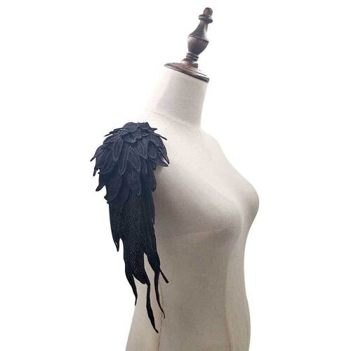Tissu De Dentelle À Ailes Brodé, 1 Paire, 13 Couleurs, Fournitures De Couture, Encolure/Épaules