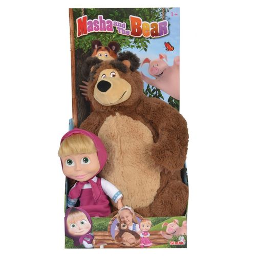 SIMBA MASHA 23CM + PELUCHE MICHKA 43CM