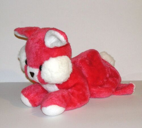 Lapin Range Pyjama Nounours Vintage Doudou Ancien Peluche Lapin Rose Fushia 47 Cm
