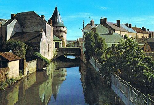 Carte Postale, France, Sarthe ( 72 ), La Ferté Bernard, L'huisne Et La Porte De La Ville