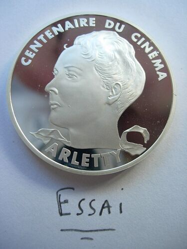 Rare 100 Francs Cinema 1995 Essai !! Arletty Fleur De Coin Argent 22,2 Grammes 900/1000 1850 Exemplaires Monnaie De Paris