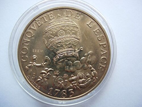 10 Francs 1983 Essai !! Conquete De L'espace Fleur De Coin Bu