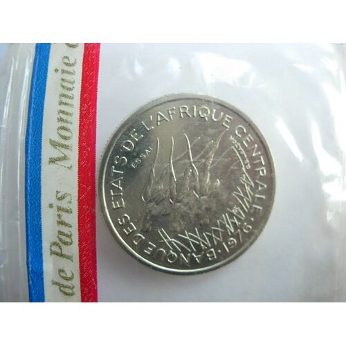 Rare 50 Francs 1976 Essai !! Afrique Centrale Fleur De Coin 1850 Exemplaires Monnaie De Paris.