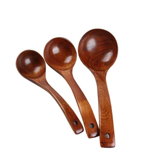 Xeme 1pc Cuillère En Bois Cuisine Ustensile De Cuisine Outil Soupe Cuillère À Café Restauration Cuillère