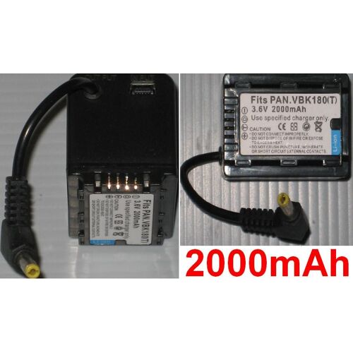 VW-VBK180 / VW-VBK360 - Batterie pour Panasonic (Modèles adaptés: voir description)