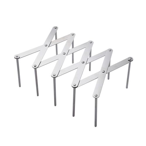 Xeme Support De Couvercle De Casserole De Plaque De Cuisine En Acier Inoxydable À Usages Multiples Placé Sur Quatre Plats Support De Vapeur Pliant Rétractable