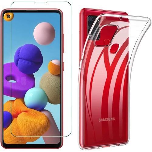 Protection Intégrale 360 Degres Samsung Galaxy A21s : Coque Gel De Protection En Tpu Invisible Arrière Transparente Et Protection Écran Classique Nouveau Galaxy A21s - Accessoires Pochette Case
