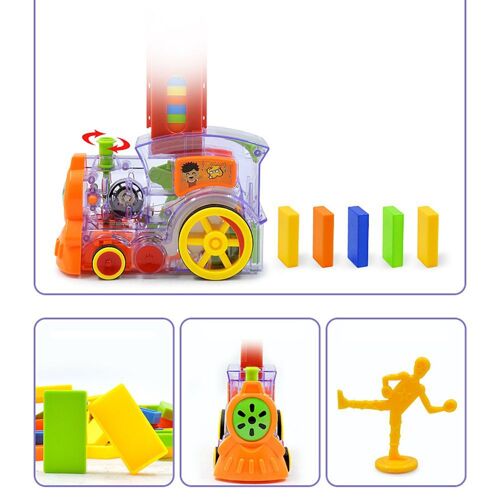 Xeme Modèle De Train Électronique Domino Rally Kids Coloré Jouet Ensemble Fille Garçon Enfants