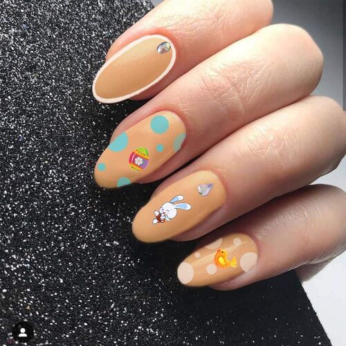 Xeme Autocollant De Tatouage De Corps Mignon Temporaire De Pâques 