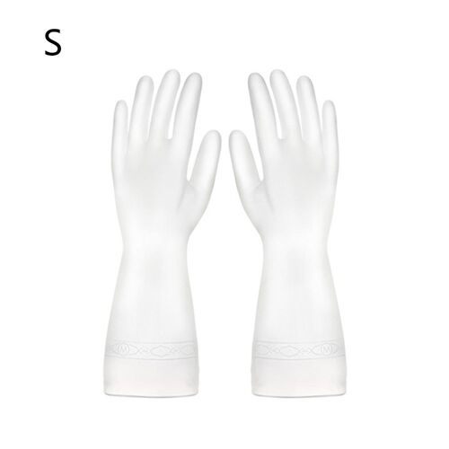 XEME Gants De Cuisine Pour Lave-Vaisselle, Gants Pour Lave-Vaisselle, Gants Antidérapants En Latex Imperméables, Nettoyage Des Vêtements, Gants Blancs