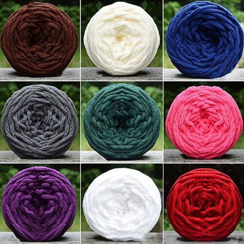 Xeme Mode Bricolage Écharpe Pull Serviette Fil Épais Tricot Chunky Éponge Boule De Fil