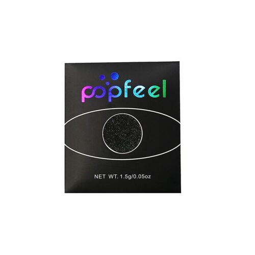 Xeme Palette D'ombres À Paupières Multi-Choix Métallique De Poudre De Fard À Paupières Paillettes Noires Avec Une Jolie Brosse À Paupières 1pc 