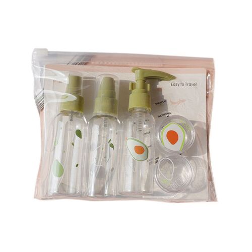 Xeme 5pcs/Set Voyage Mini Maquillage Bouteilles Cosmétiques En Plastique Transparent Fard À Paupières Vide Maquillage Bouteille De Conteneur 