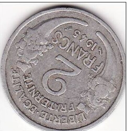 Pièce De 2 Francs 1945