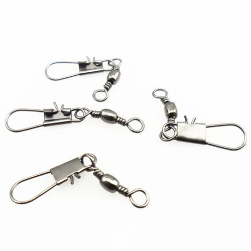 Xeme 50pcs Emerillons Interlock Snap Leurre De Pêche Attaque D'hiver Engins De Pêche Accessoires Connecteur