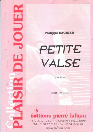 Petite Valse Pour Piano De Philippe Sagnier