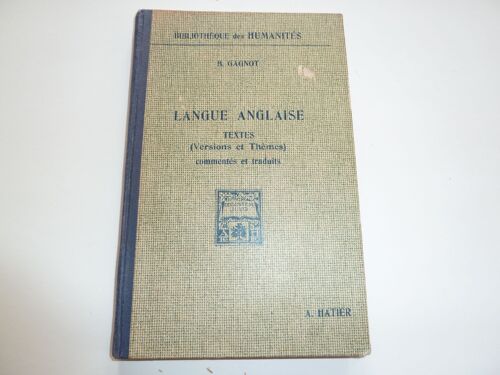 Langue Anglaise, Themes Et Versions (Textes)