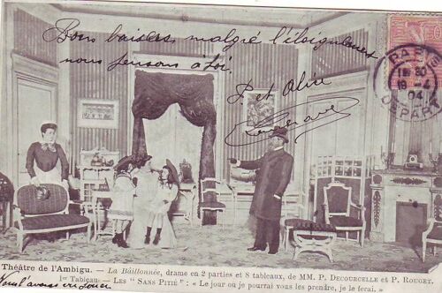 Théatre De L'ambigu - La Baillonnée - Drame En 2 Parties Et 8 Tableaux De Mm P. Decourcelles Et P. Rouget - Ayant  Circulée En 1904 - Ref 4007