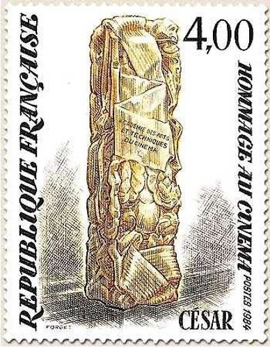 France 1984, Très Beau Timbre Neuf** Luxe Yvert 2299 - Sculpture De César - Hommage Au Cinéma.