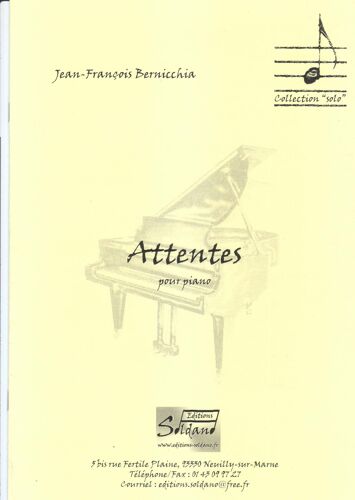 Attentes Pour Piano De Jean François Bernicchia