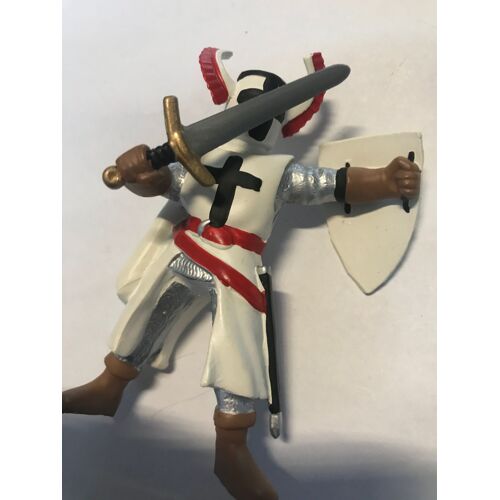 Figurine Miniature Chevalier Teutonique À Pied - Papo 1999 - 8,5x6 Cm - Made In China