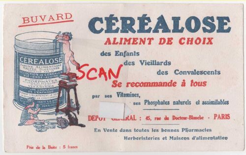 Buvard Publicitaire Céréalose