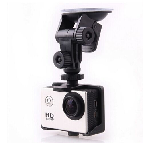 Support Porte-Caméra De Pare-Brise Avec Ventouse + Câble Chargeur Voiture Pour Gopro Sjcam Caméra