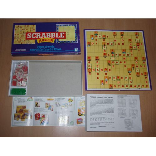 Ancien Scrabble Junior Deux Jeux En Un
