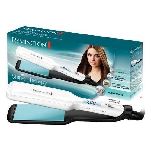 Remington S8550 Fer A Lisser. Lisseur Professionel Shine Therapy. Avdanced Ceramic. Utilisation Sur Cheveux Secs Ou Mouilles