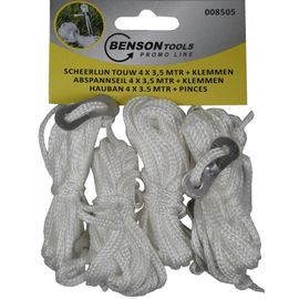 4 X Câbles Hauban De Bateau 3,5 Mètres + Pince Corde Mât Voilier Voile