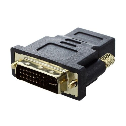 Convertisseur adaptateur vidéo plaqué or Hdmi femelle vers Dvi-I Dvi 24 + 5 mâle