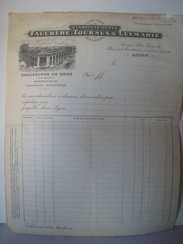 Factute Vierge Fauchere Tournus Chaussures En Gros Lyon